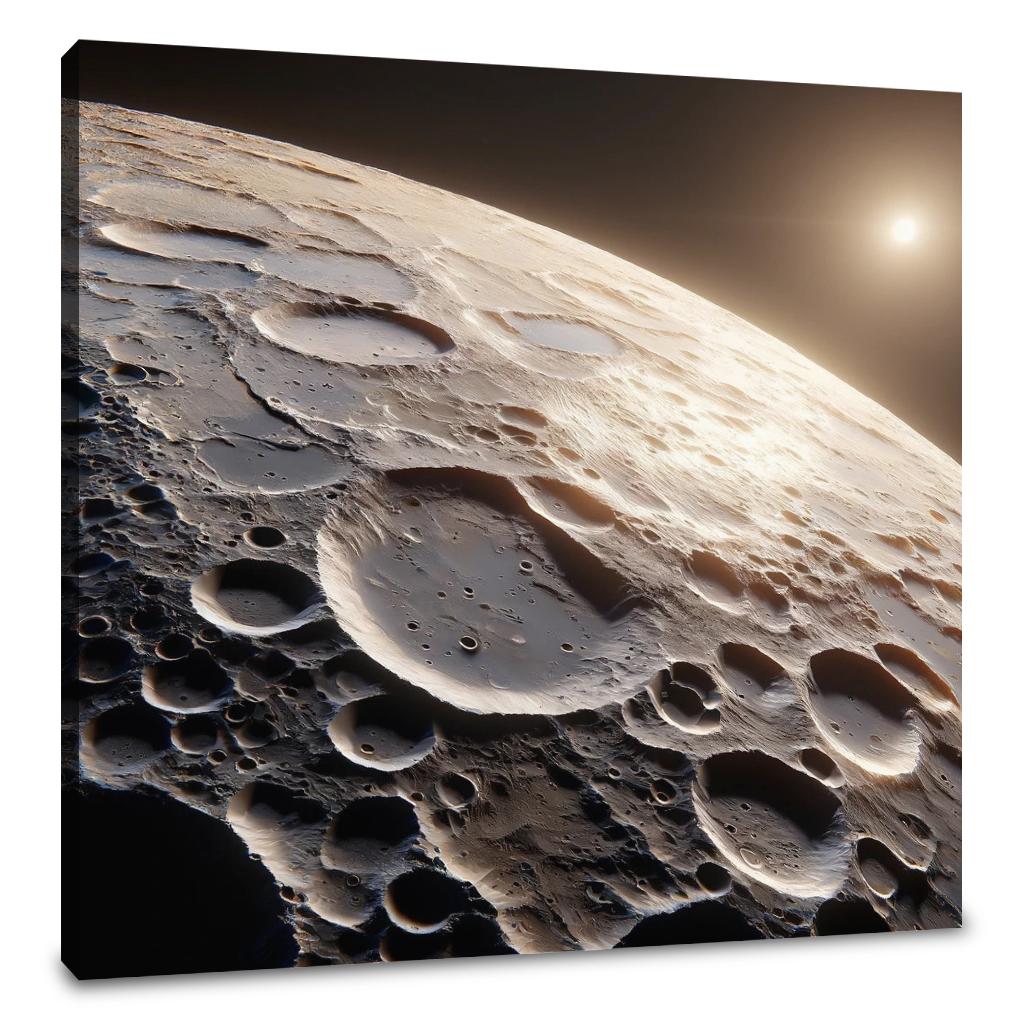 Mercury's Caloris Basin Brilliance Canvas