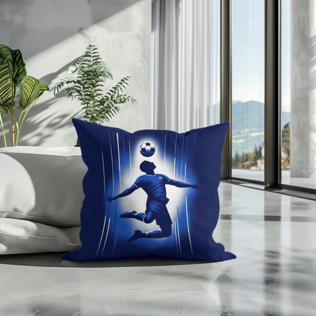 London Blue Header Cotton Cushion