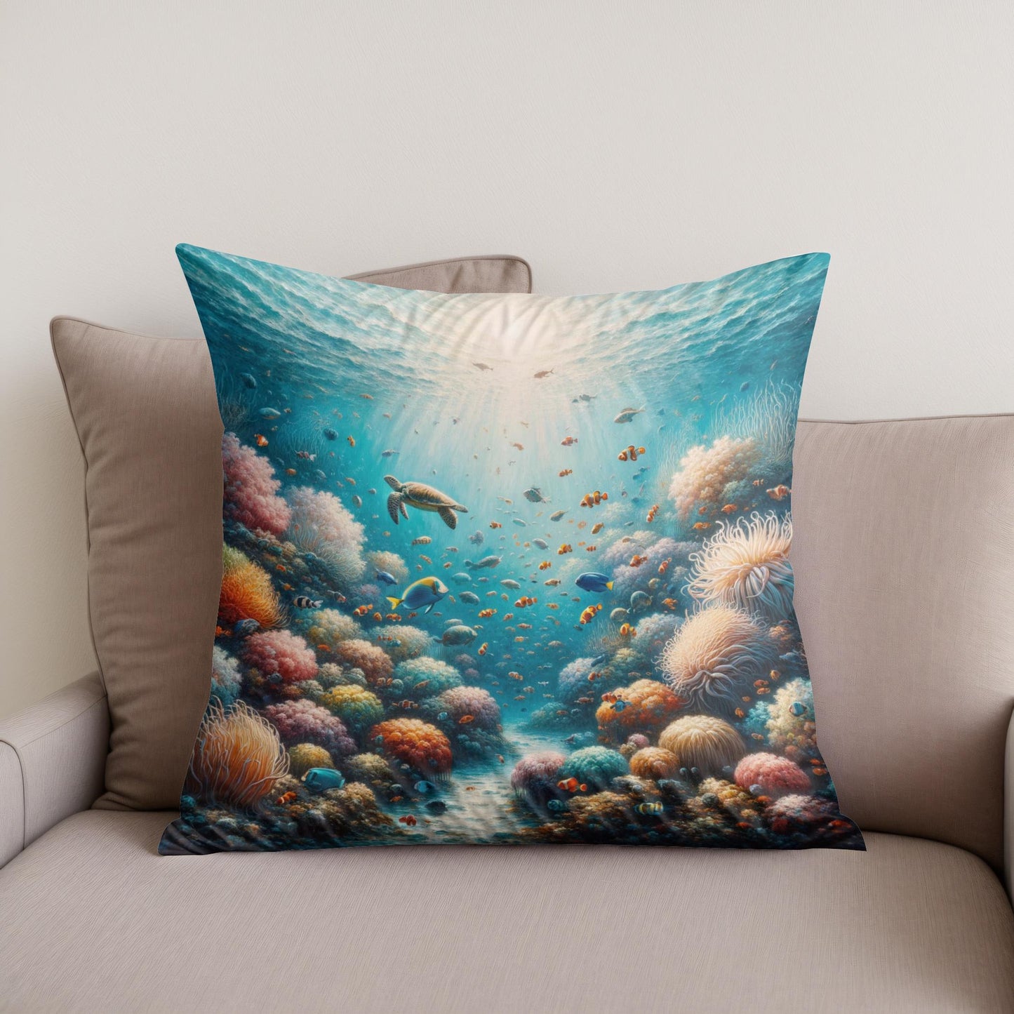Ocean Depths Art Cotton Cushion