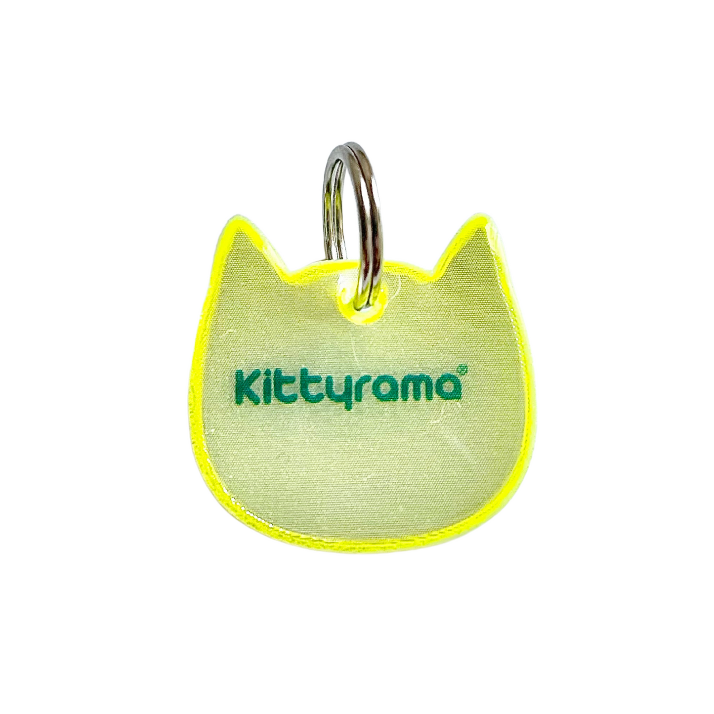 KITTYRAMA YELLOW NINJA CAT CHARM – Reflective, Safe, High Visibility