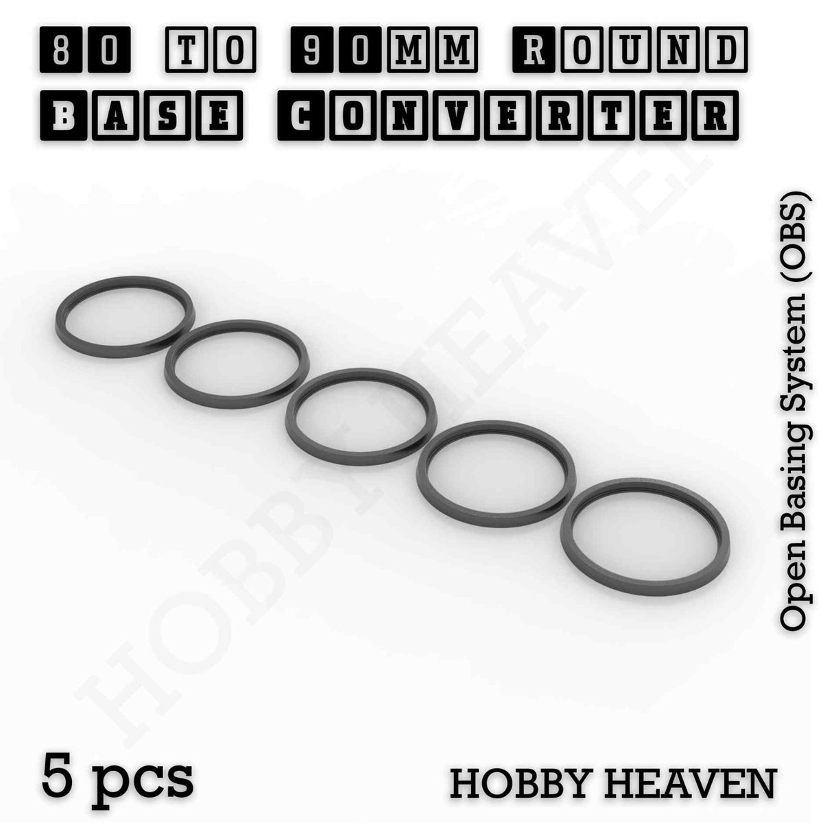 Round to Round Base Converters 3D Print Full Range
