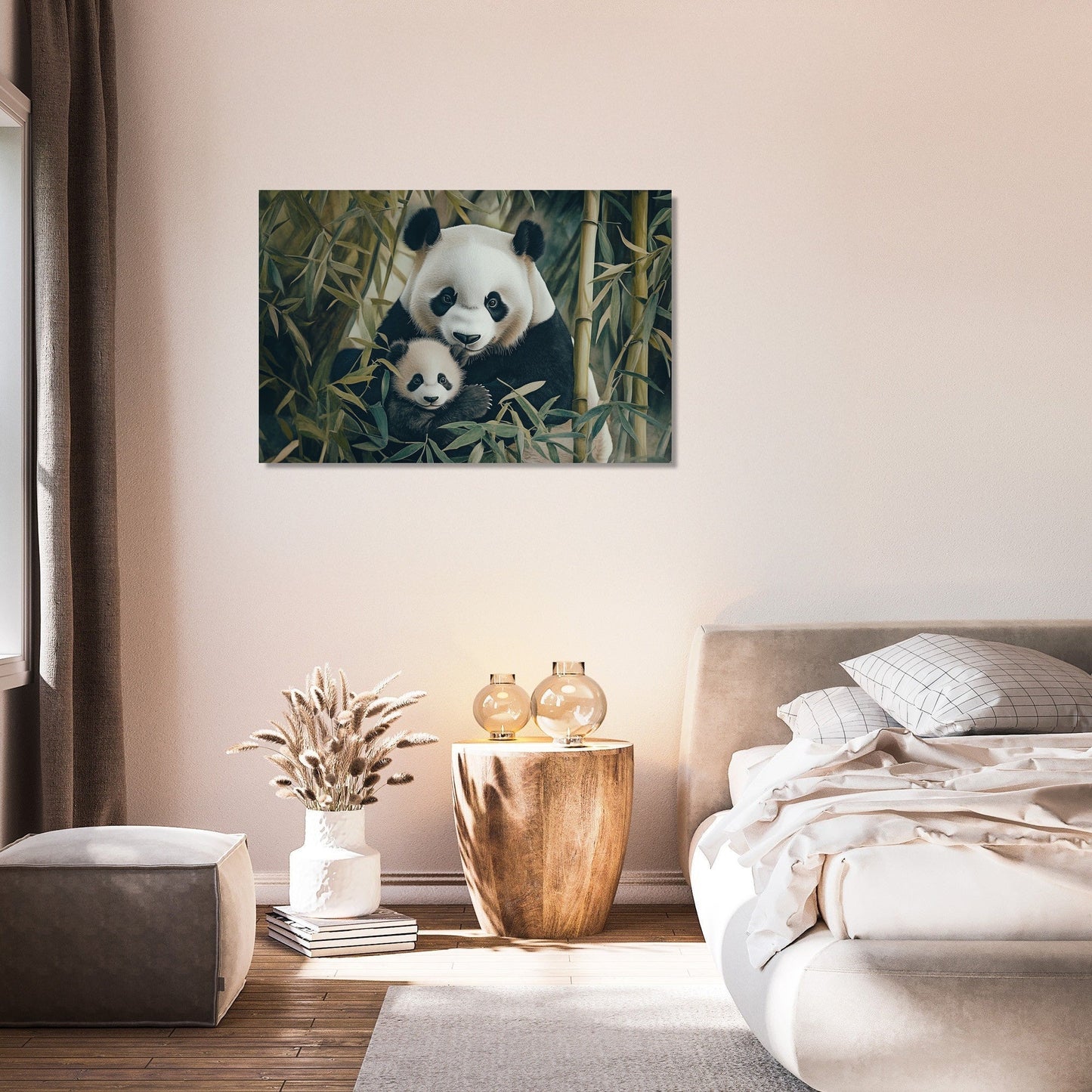 Panda Family Harmony Canvas