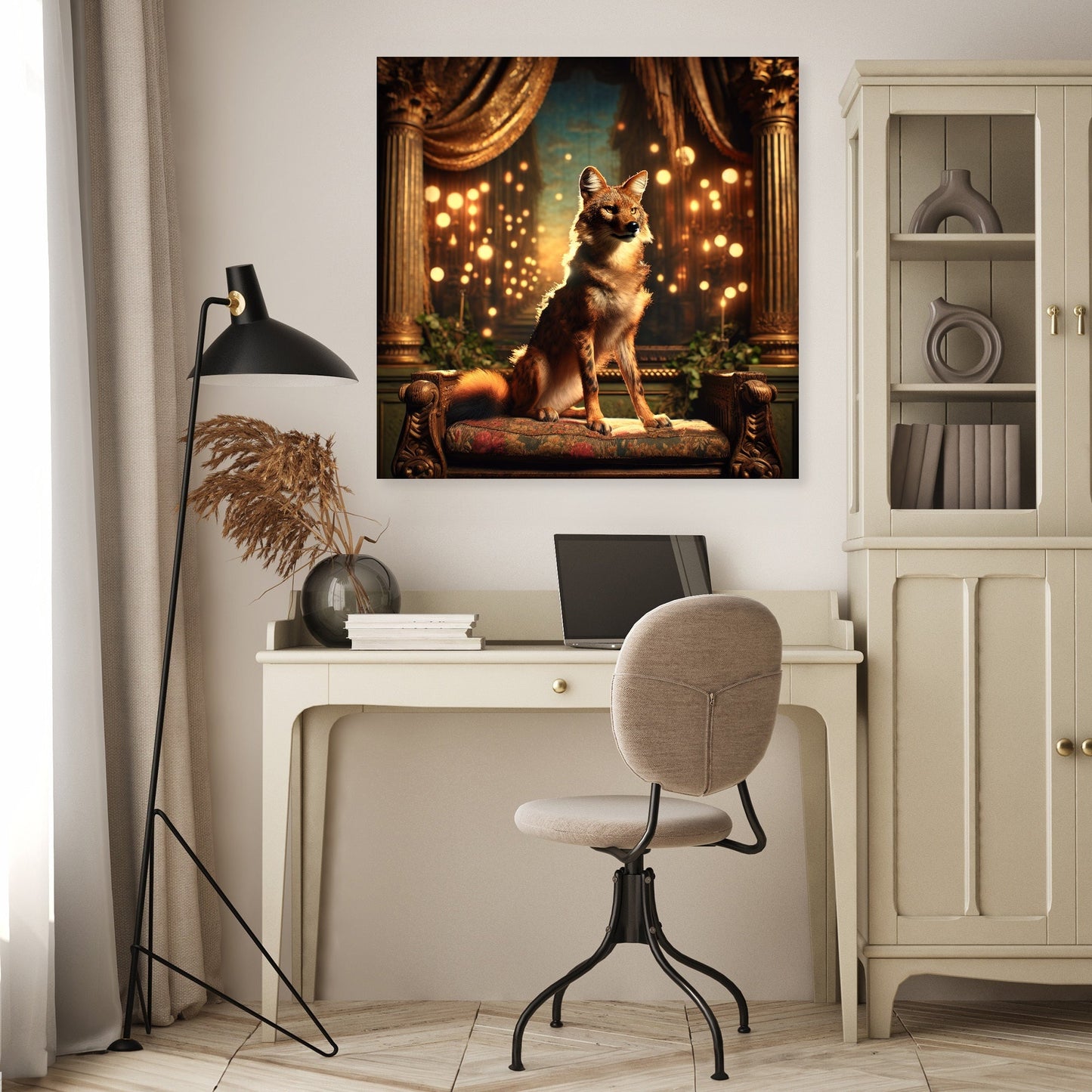 Regal Dhole Twilight Throne Canvas