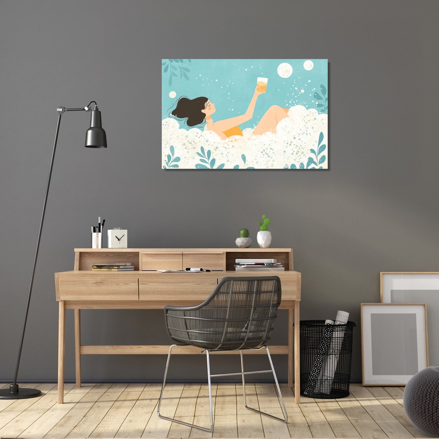 Lady in Foam Canvas