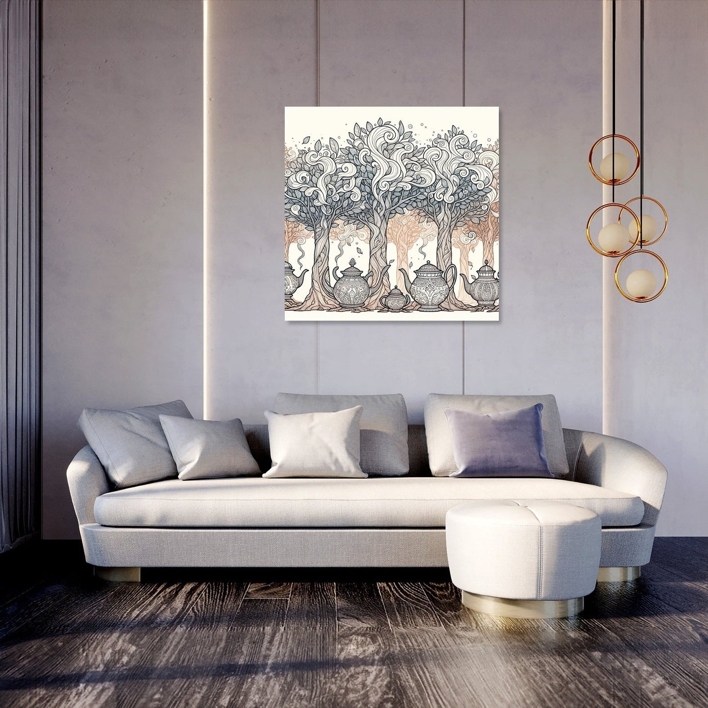 Teapot Forest Canvas