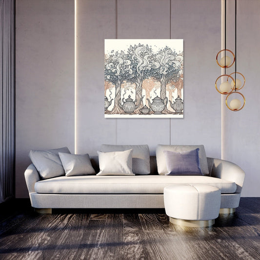 Teapot Forest Canvas