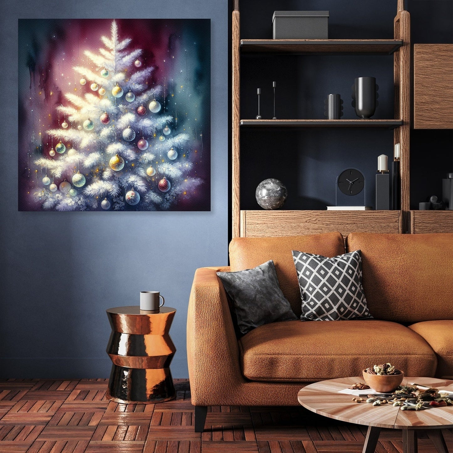 Melancholic Christmas Serenity Canvas