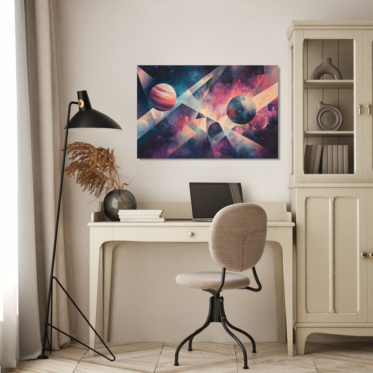 Geometric Cosmos Harmony Canvas