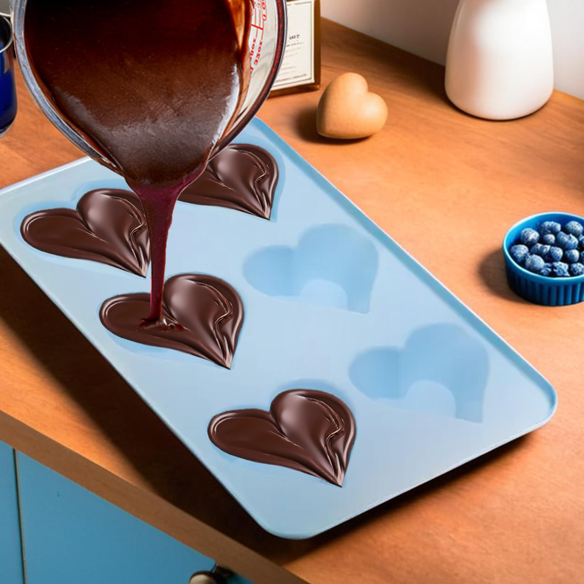 Zing Pastel Blue Heart Shape Cake Mould