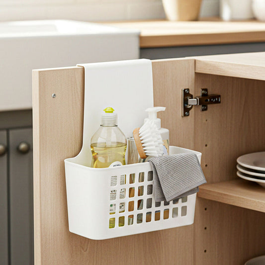 Temel White Small Hangable Organiser Basket