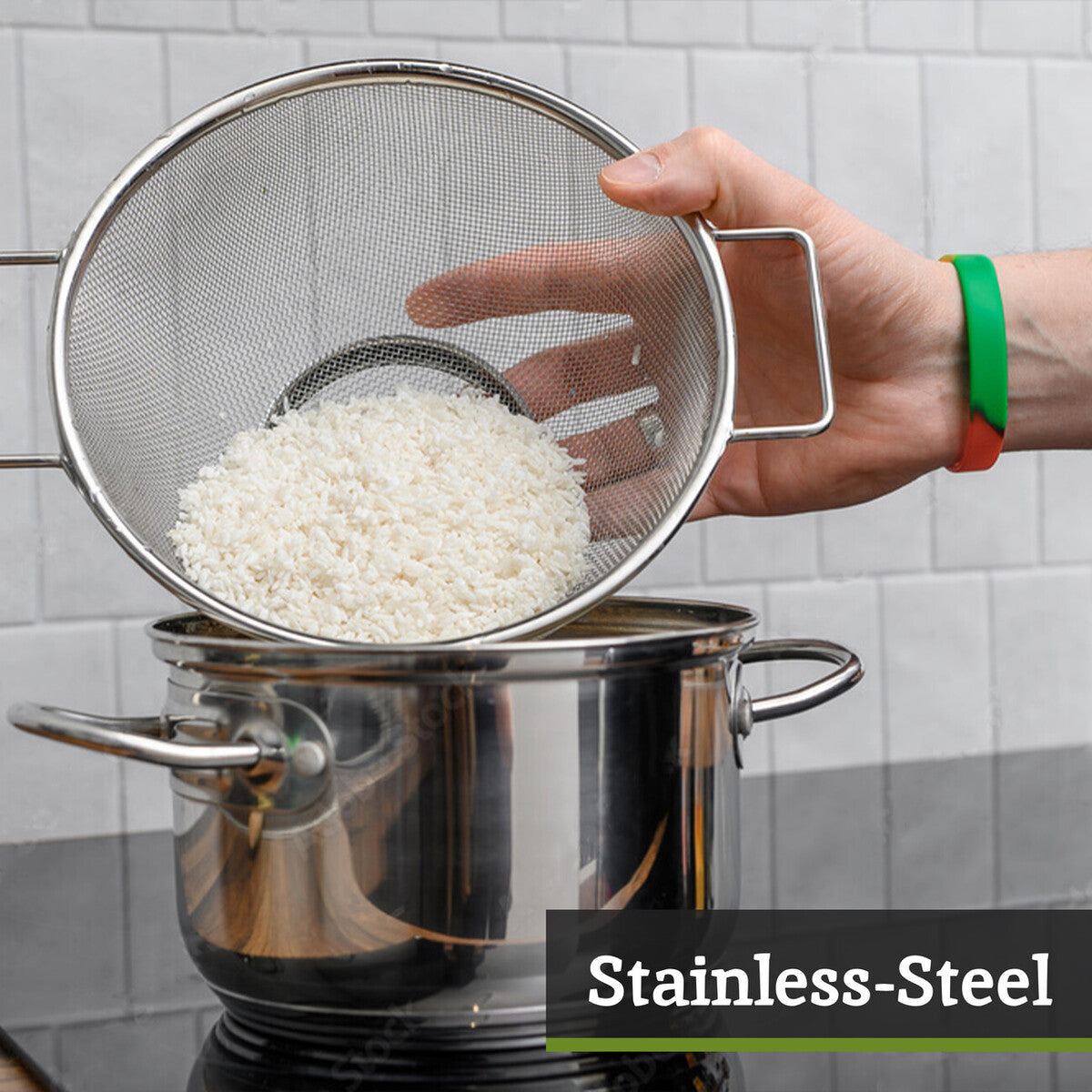 Zenigo Stainless Steel Colander With Dual Handles