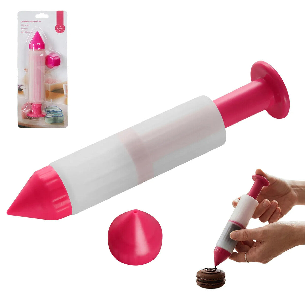 Hallie Hot Pink 3 Piece Cake Decorating Pen