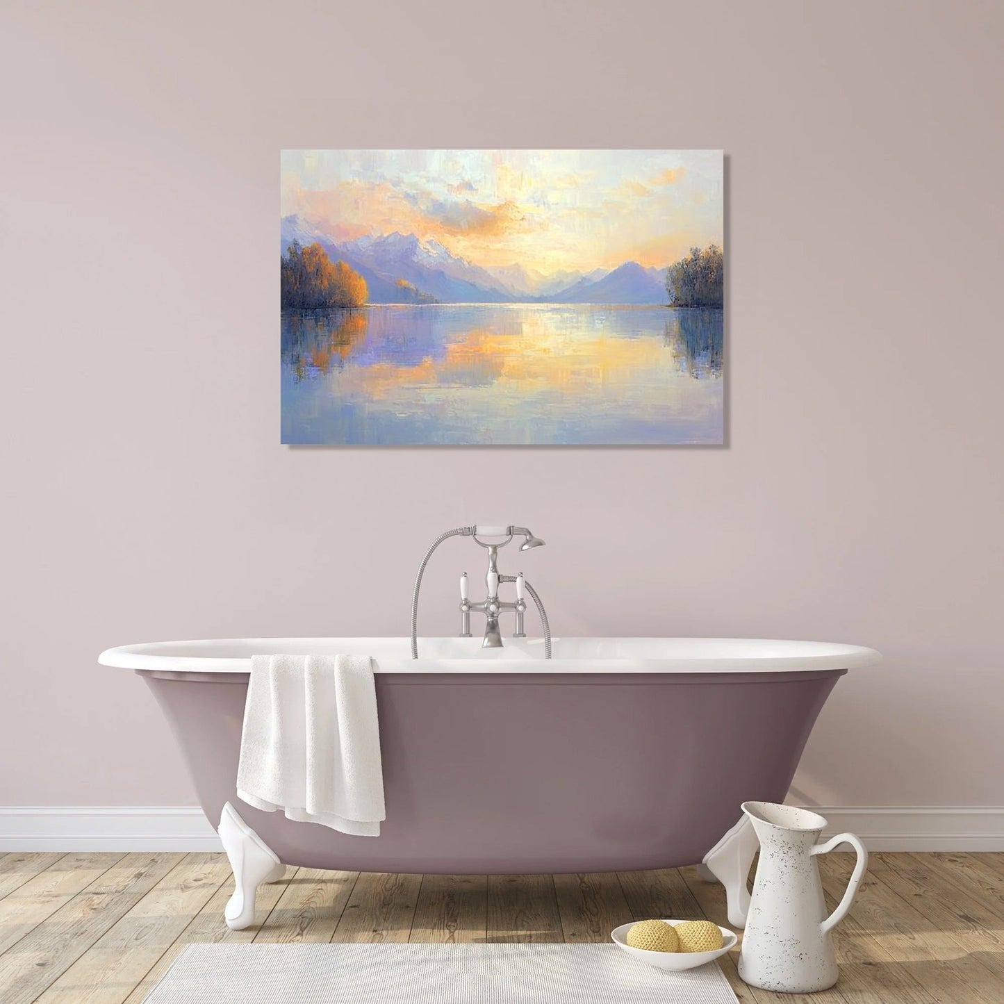 Serene Lake Dawn Canvas