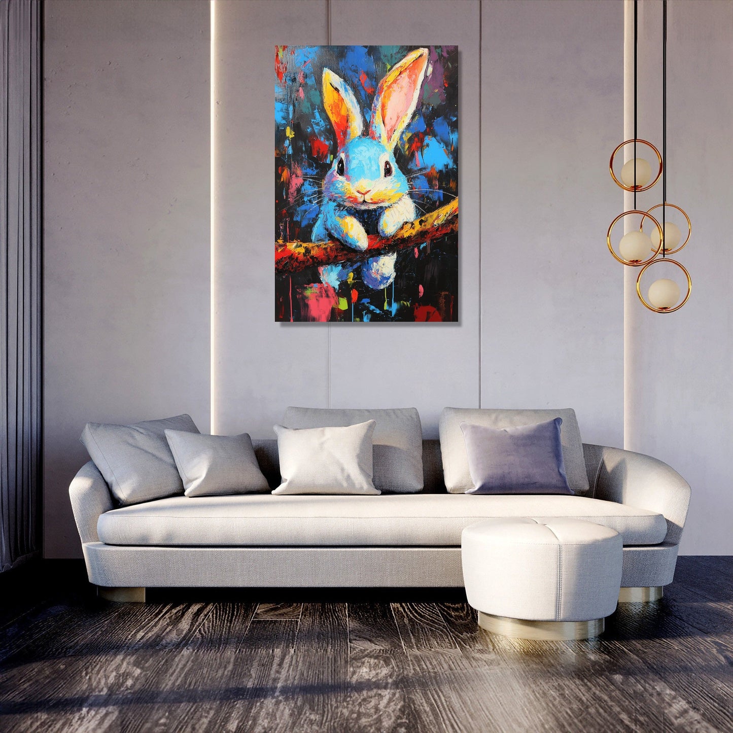 Swinging Bunny Canvas