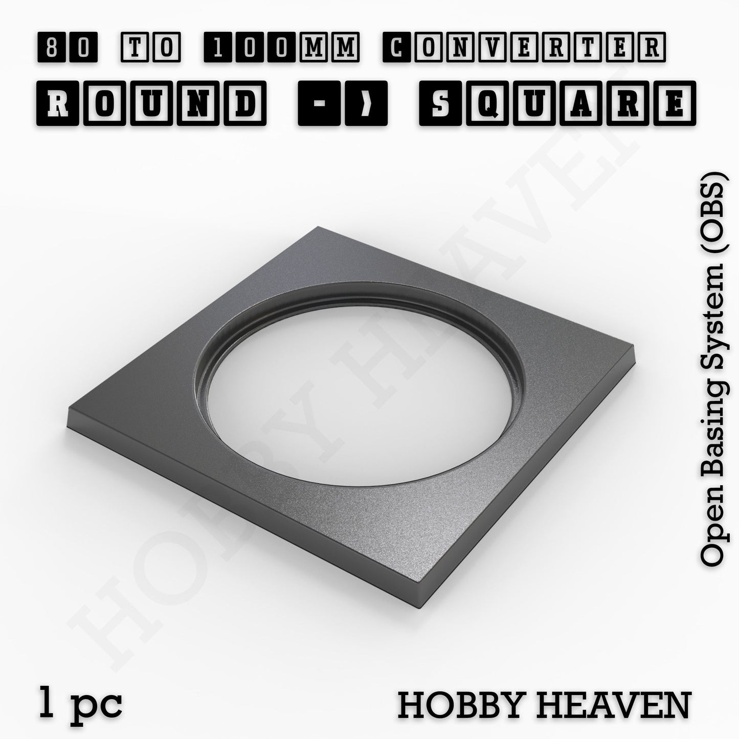 Round to Square Bases Shape and Size Converters 3d Print Full Range