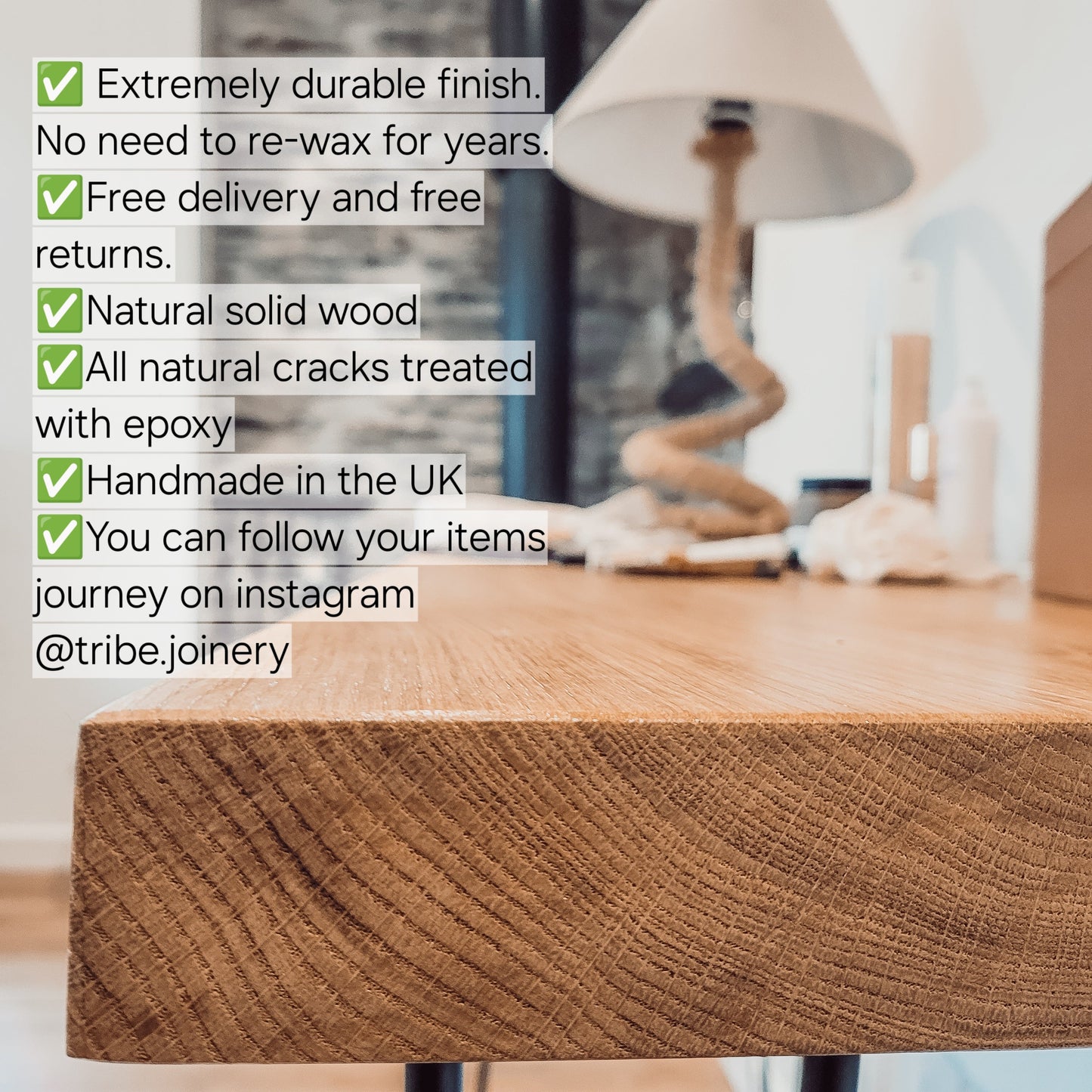 Solid Wood Bookshelf – Natural Finish Open Bookcase, Rustic Scandinavian Design