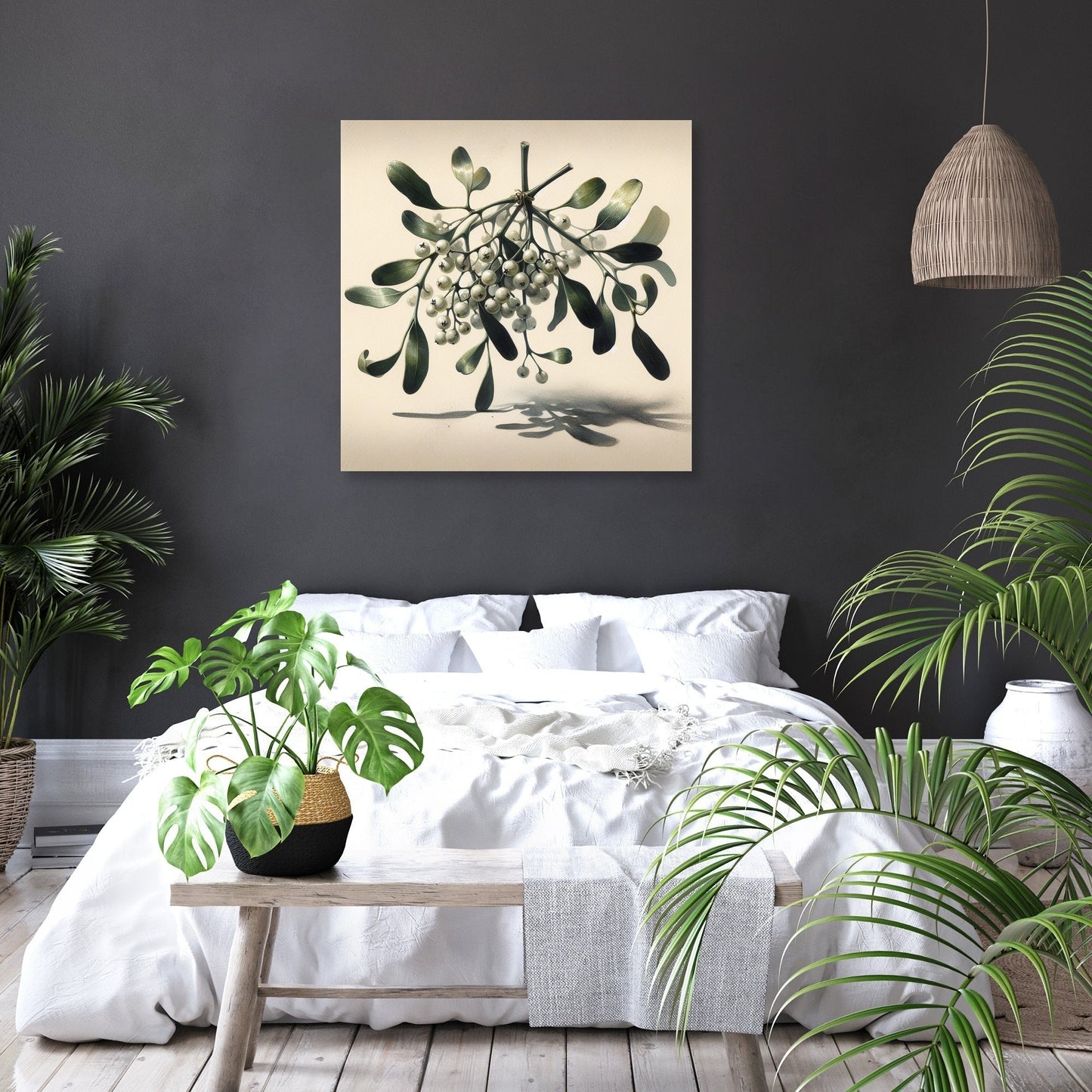 Melancholic Mistletoe Christmas Canvas
