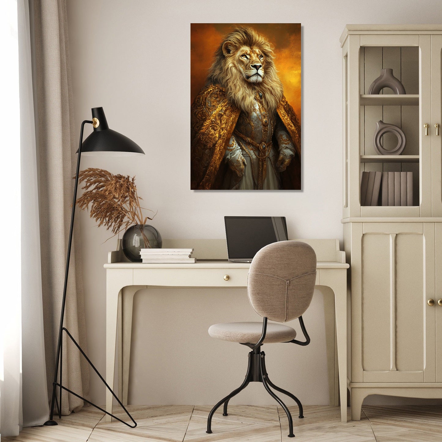 Regal Lion Sunset Canvas