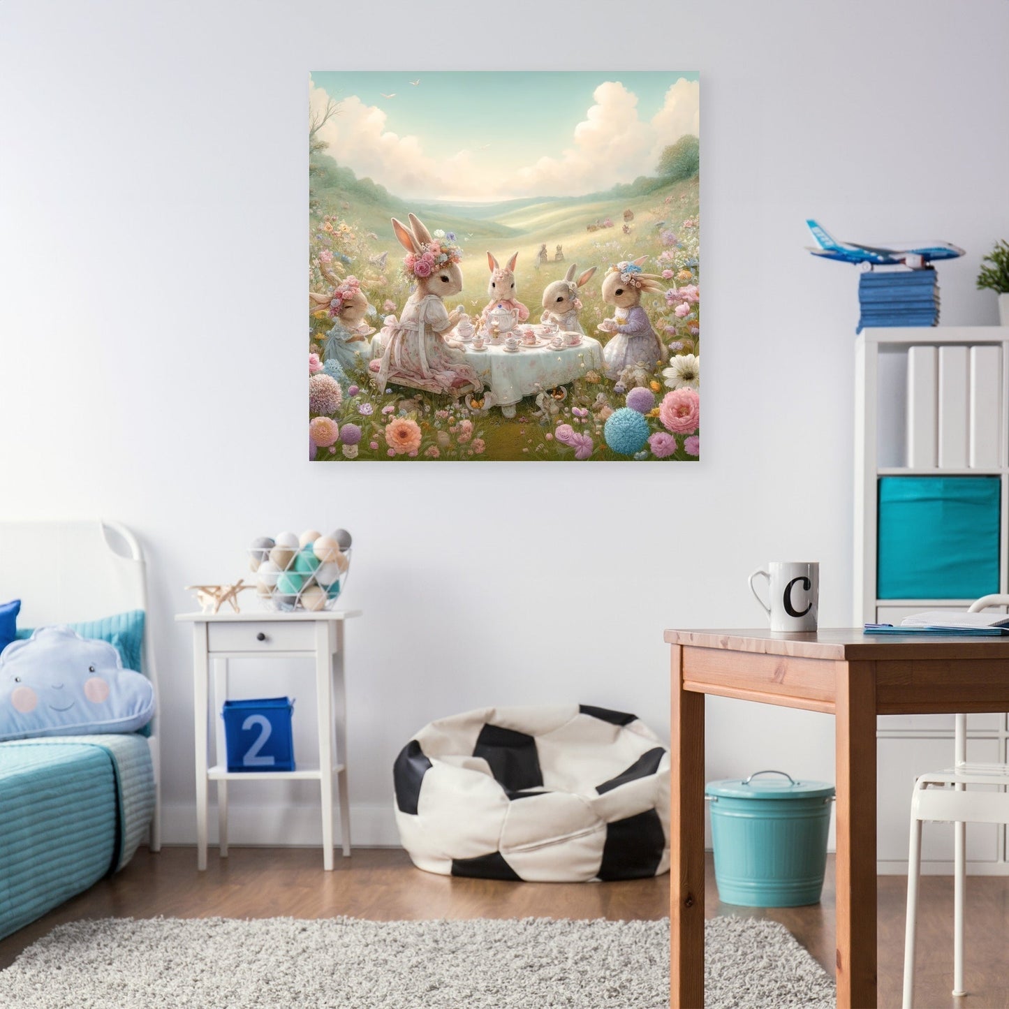Rabbits' Tea Party Canvas