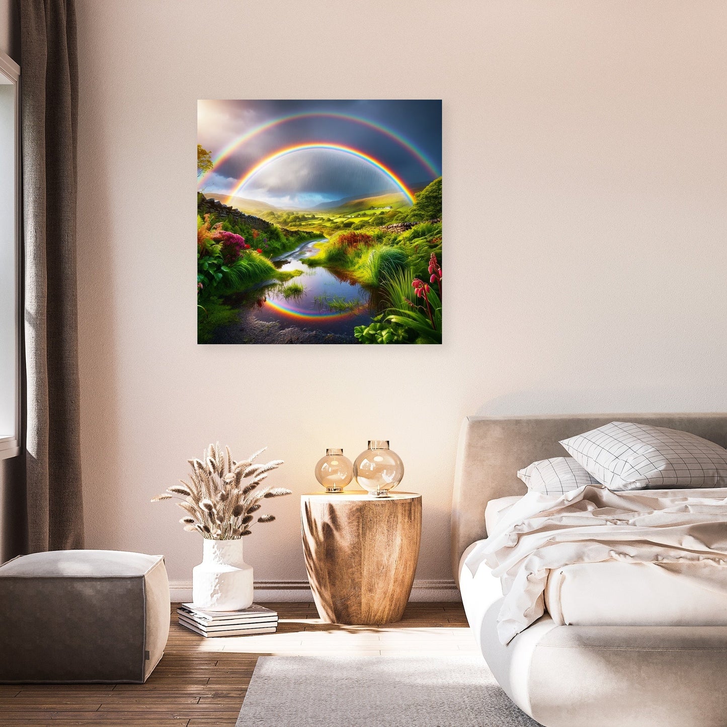 Double Rainbow Wonder Canvas