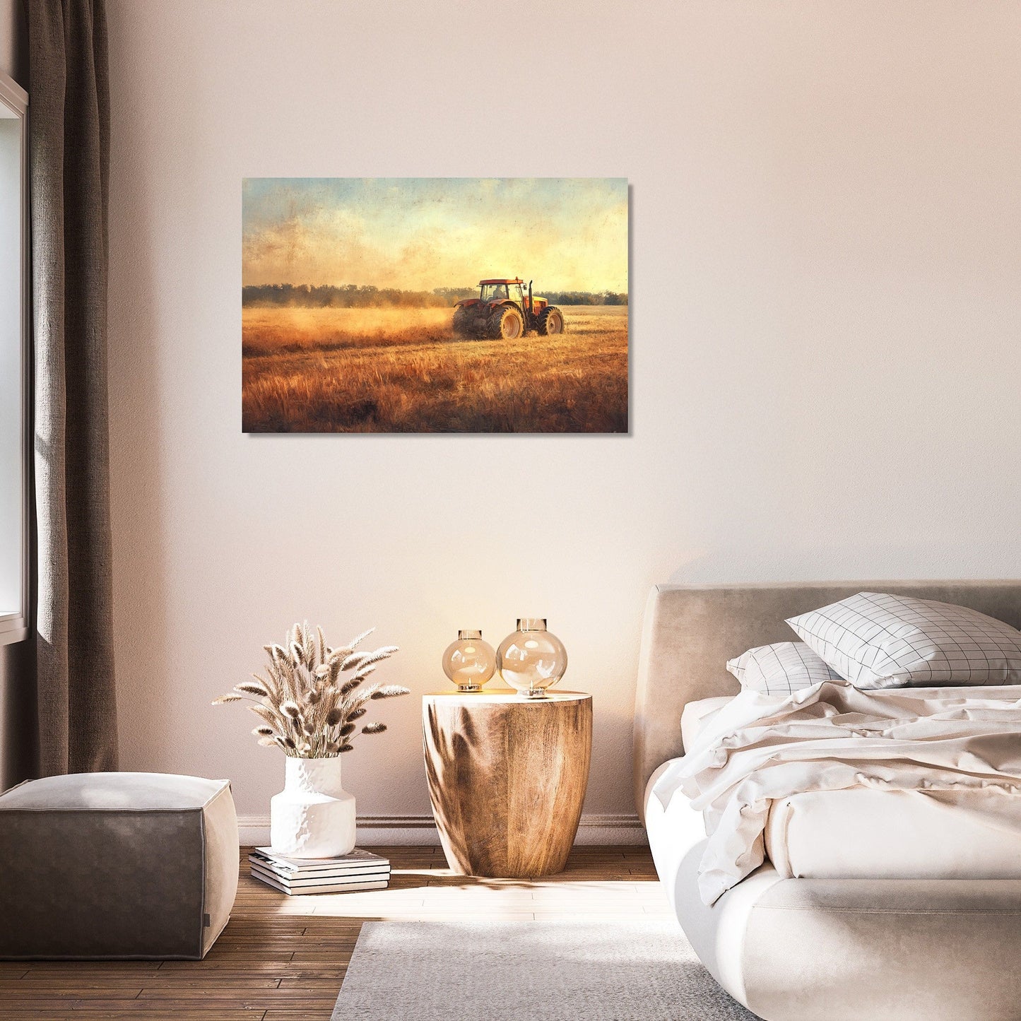 Sunset Tractor Canvas