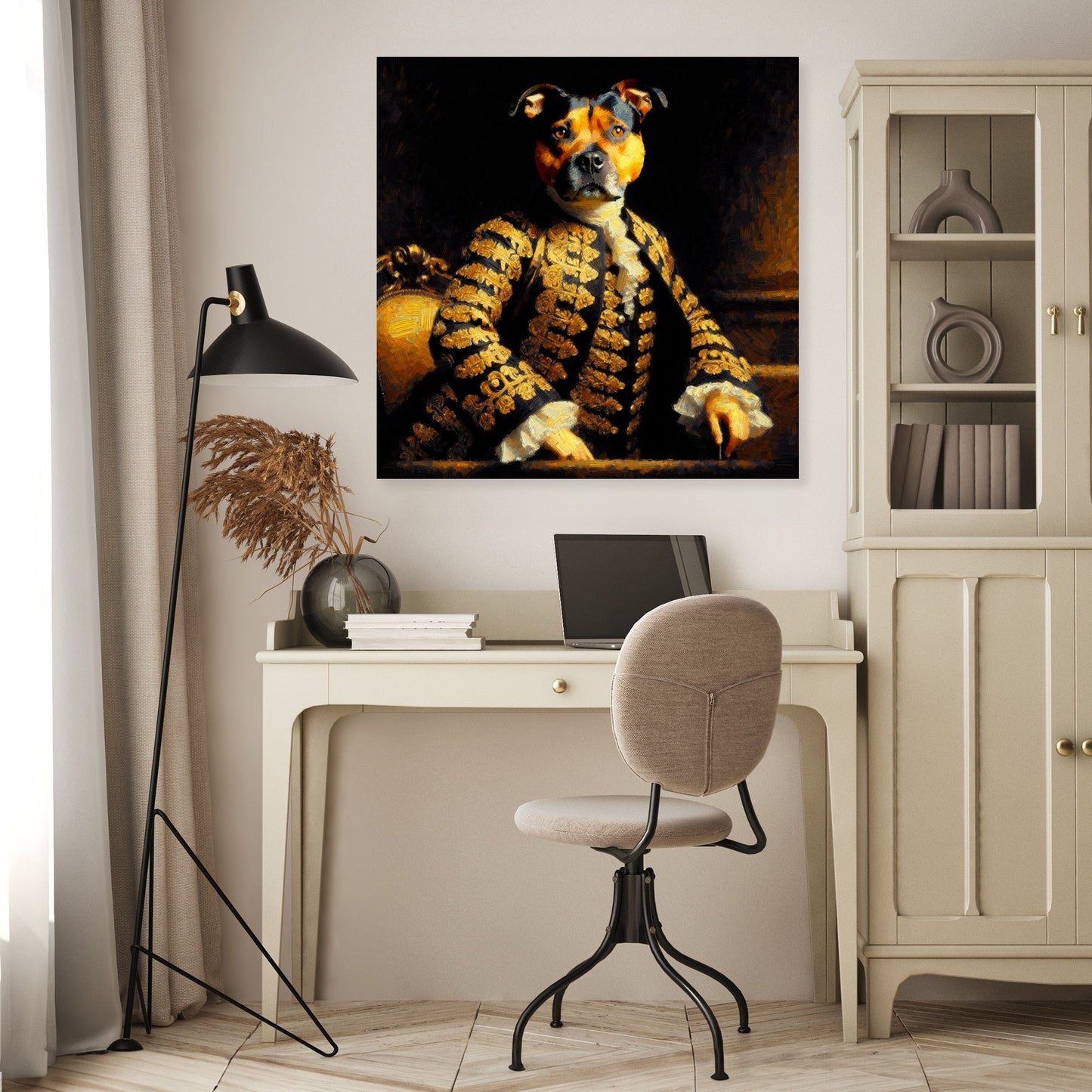 Regal Terrier Time-Crossroads Canvas