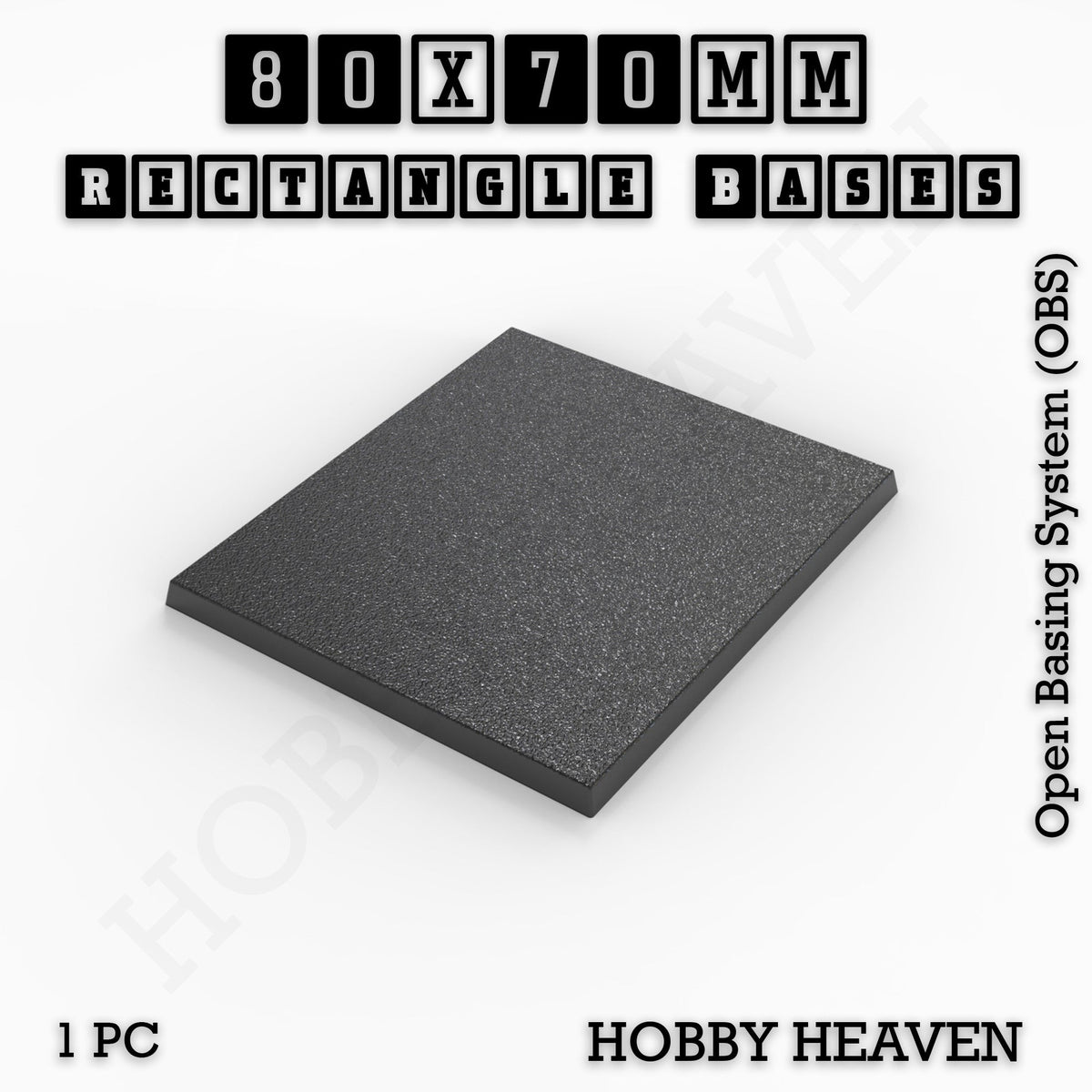 Rectangle Bases Medium Sizes - 75x30mm to 125x40mm and up to 100x90mm Wide - 3D Print Tabletop Games