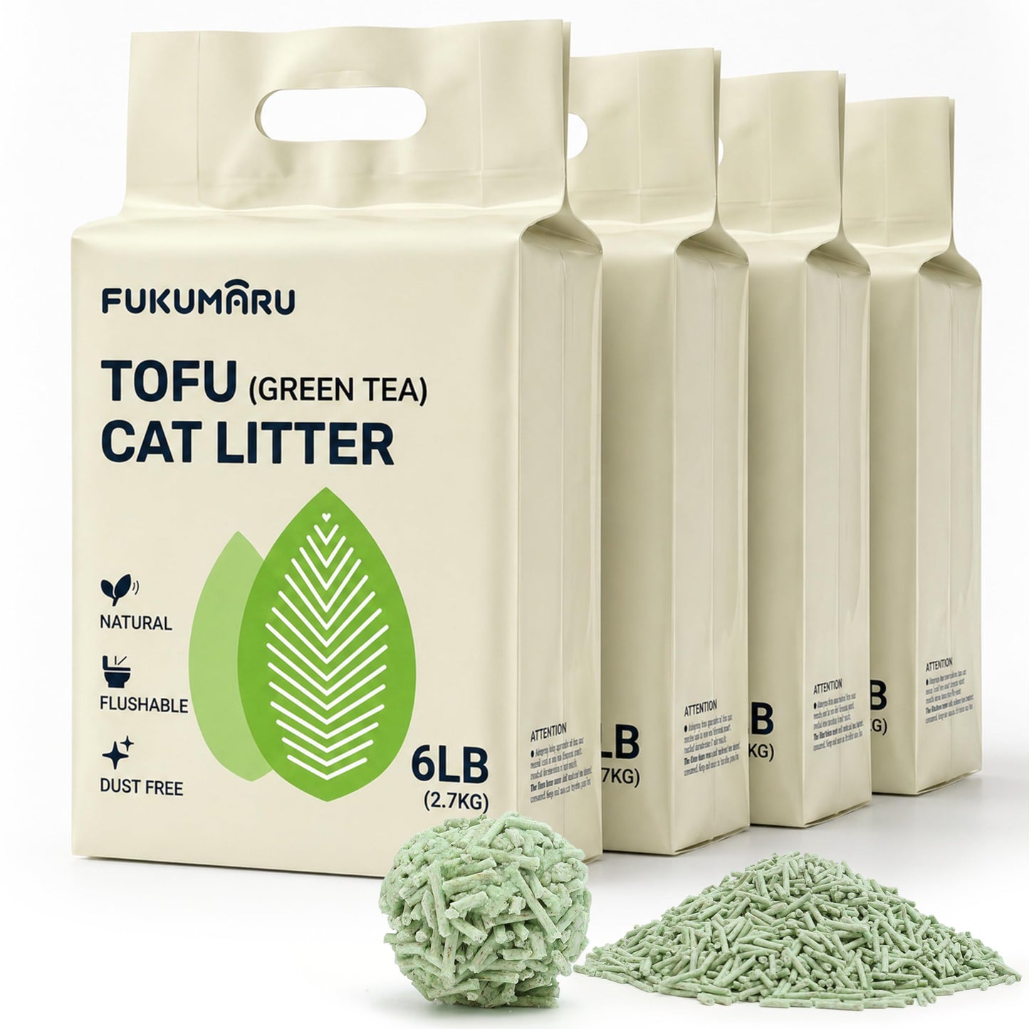 FUKUMARU Green Tea Tofu Cat Litter