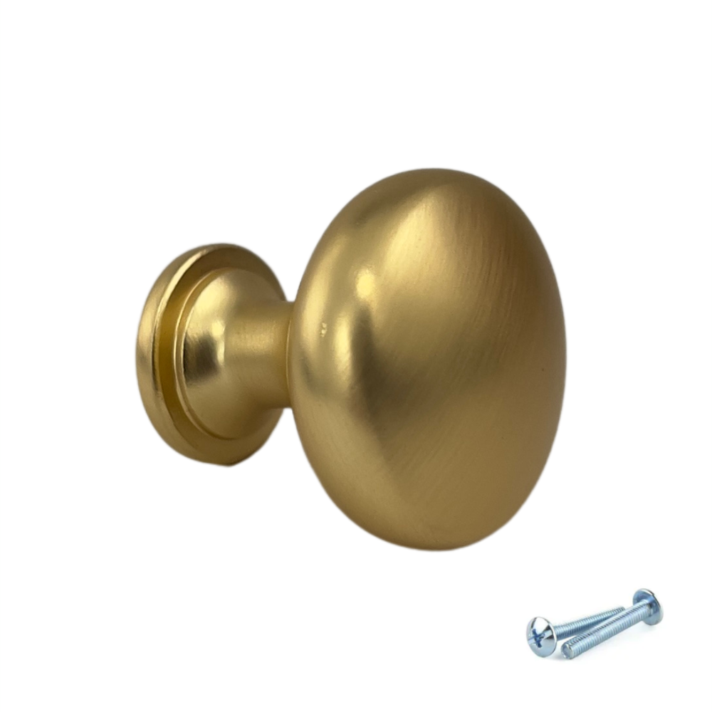 M4TEC Knob Handle Brushed Brass Doors or Cupboards VH4 Series