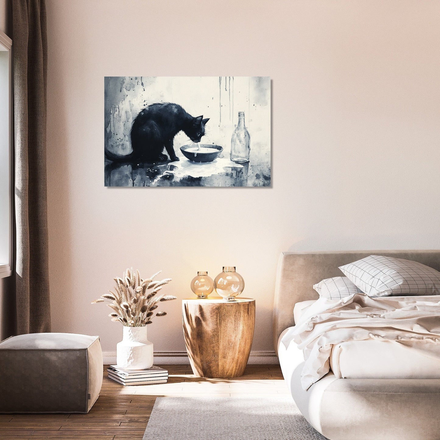 Midnight Milk Spillage Canvas