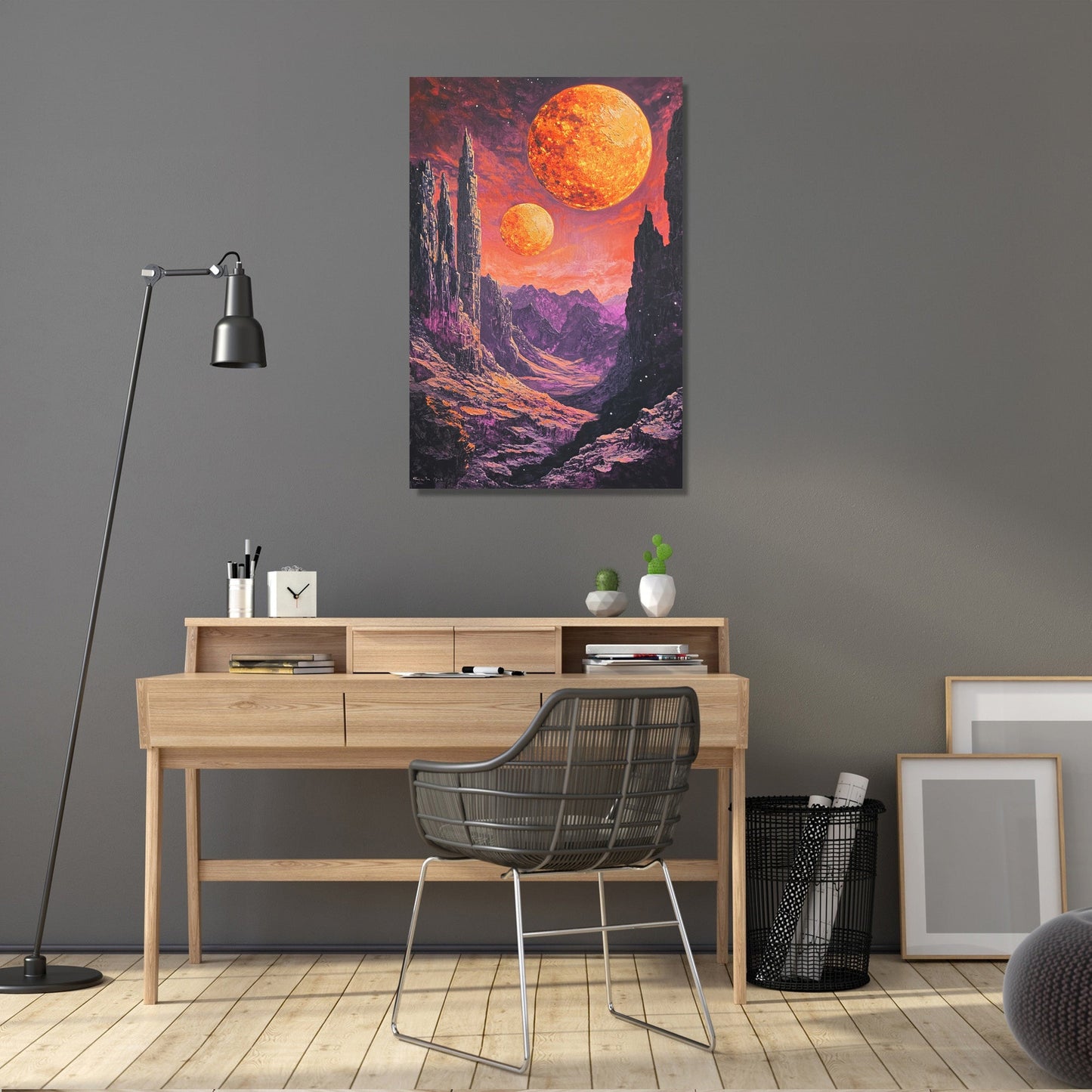 Twin Suns Exoplanet Canvas
