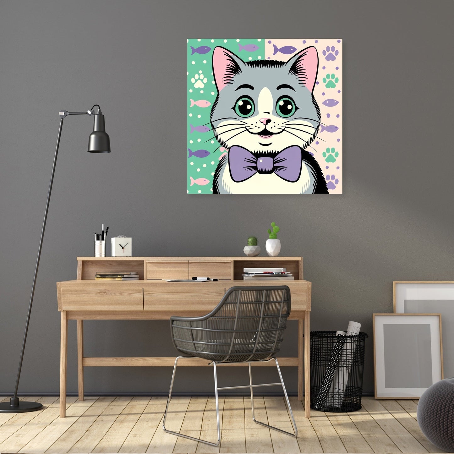 Whimsical Cat Canvas