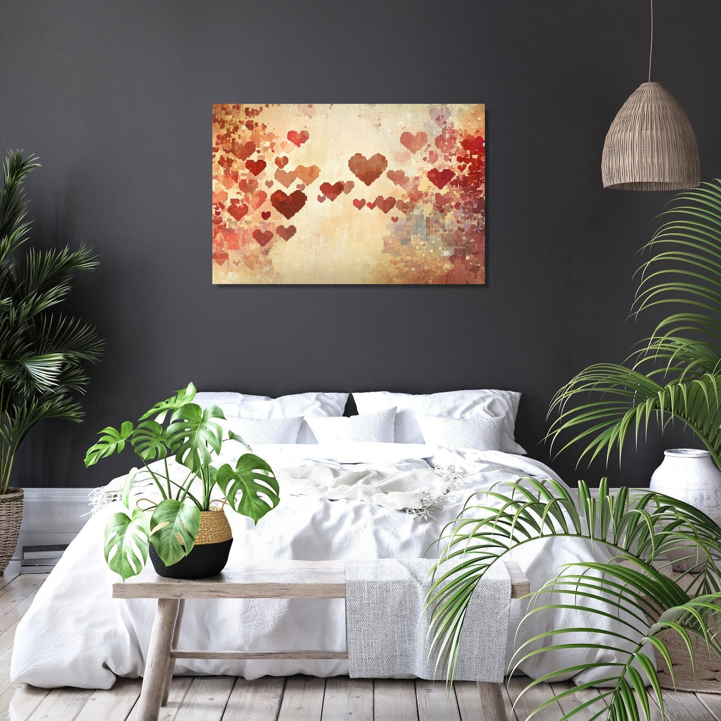 Pixel Heartbeat Canvas