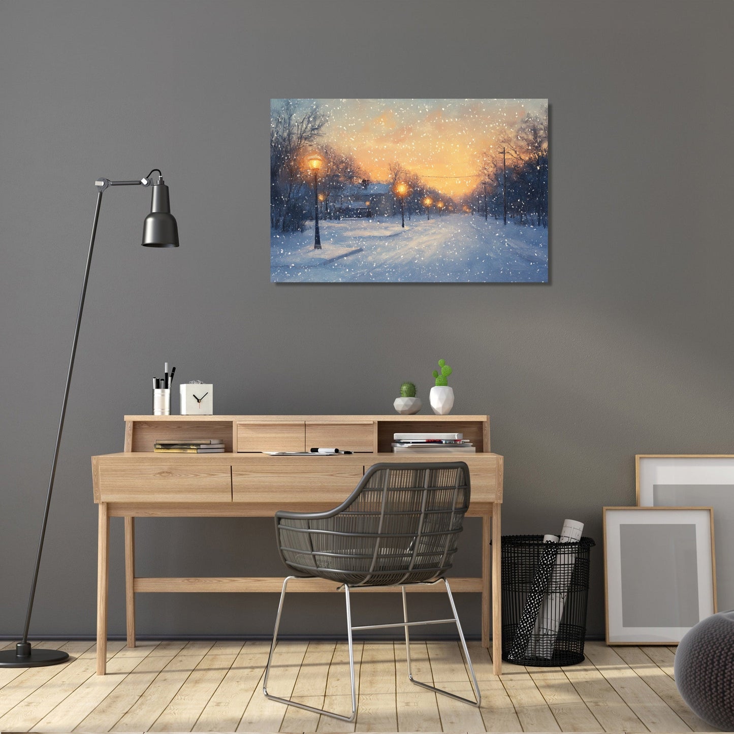 First Snow on Silent Canvas