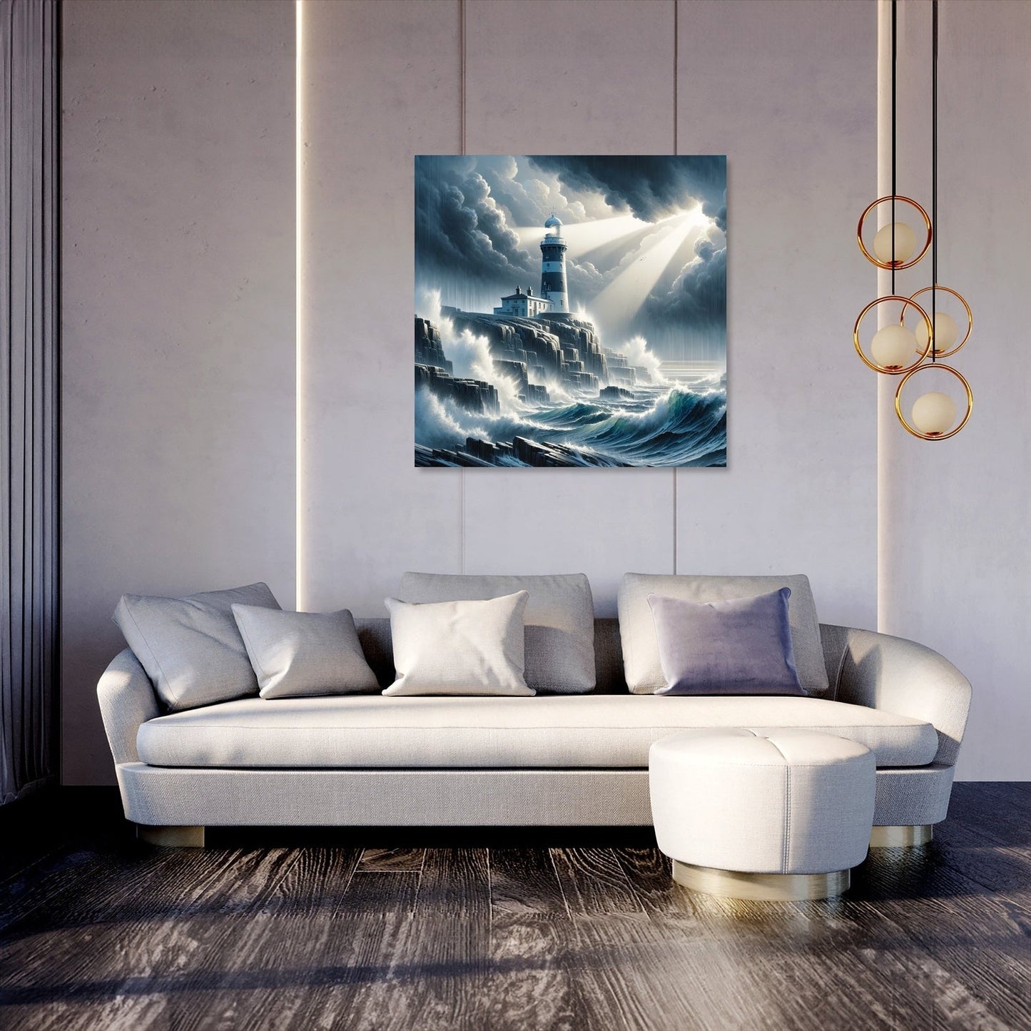 Stormwatch Lighthouse Canvas