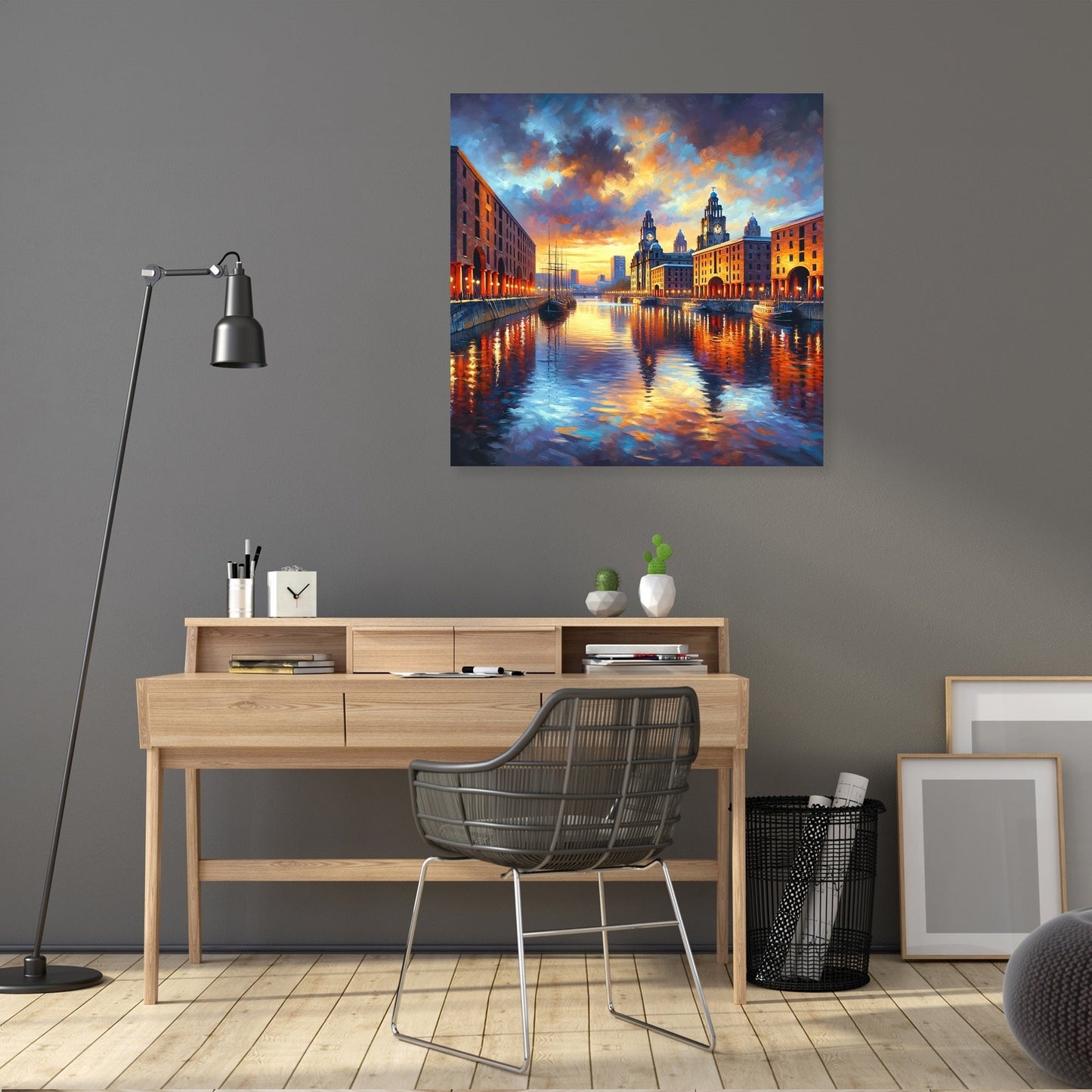 Liverpool Albert Dock Dusk Impression Canvas