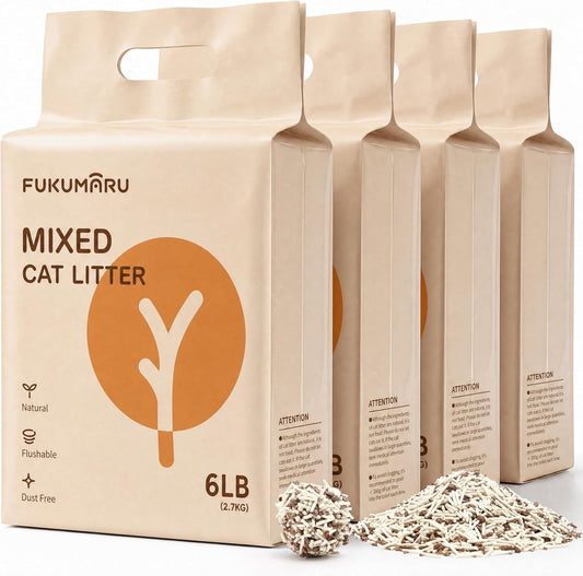 FUKUMARU Apple Wood Mixed Tofu Cat Litter