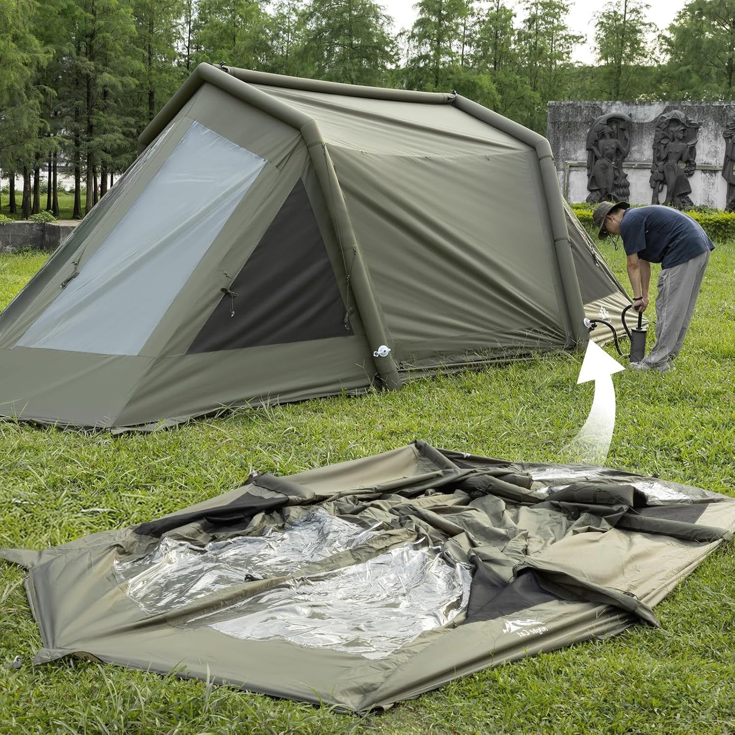 Night Cat 8 Man Inflatable Tent with 2 Bedrooms