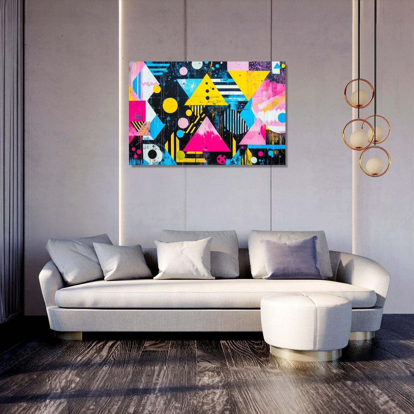 Geometric Graffiti Canvas