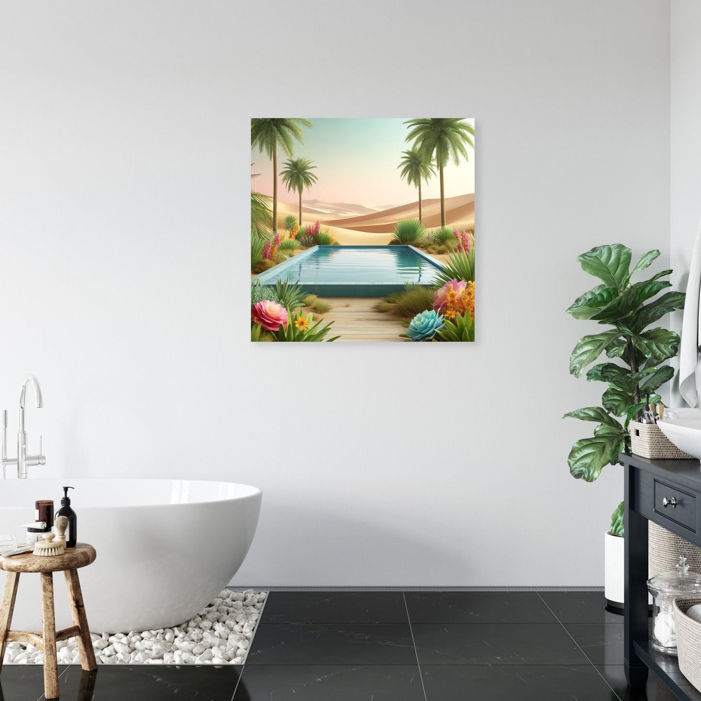 Desert Oasis Tranquility Canvas