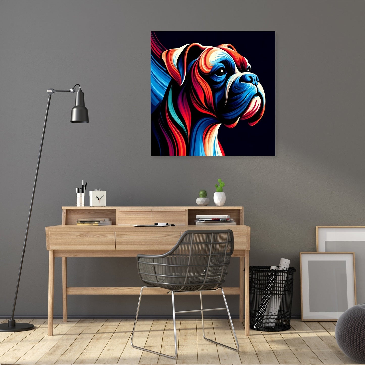 Abstract Boxer Emotional Landscape Canvas