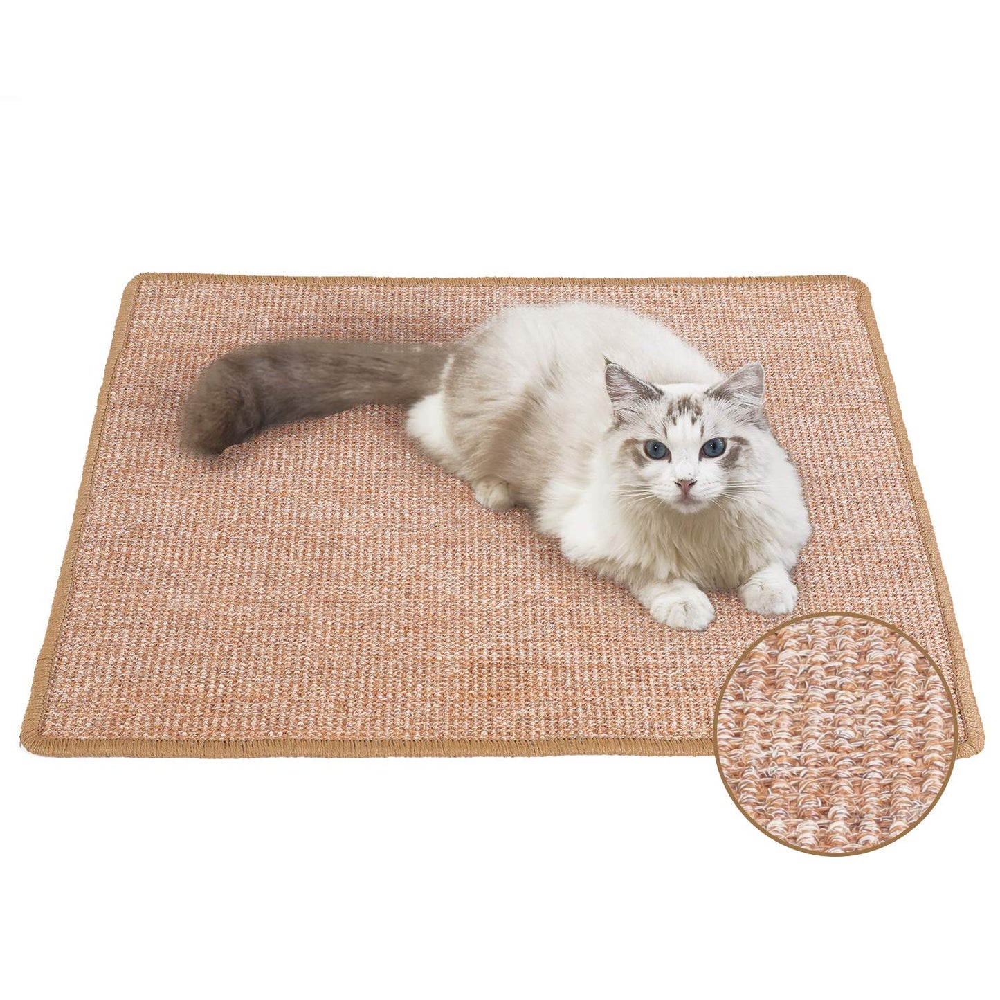 FUKUMARU Natural Sisal Cat Scratching Mat, 60 x 80 cm