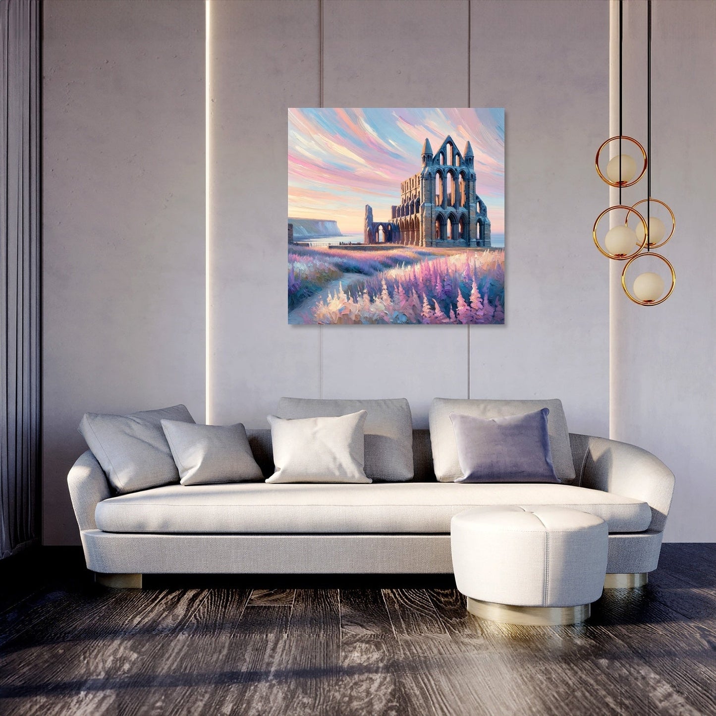 Whitby Abbey Sunrise Canvas
