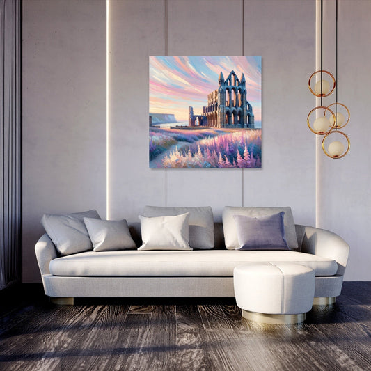 Whitby Abbey Sunrise Canvas