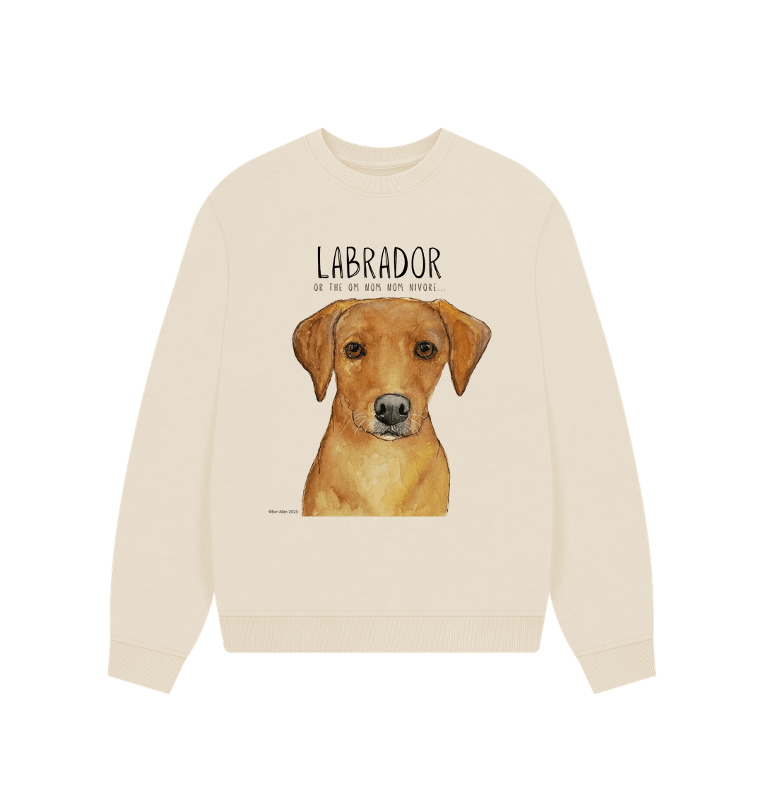Will Sit for Snacks: The Fox Red Labrador Oversized Sweatshirt