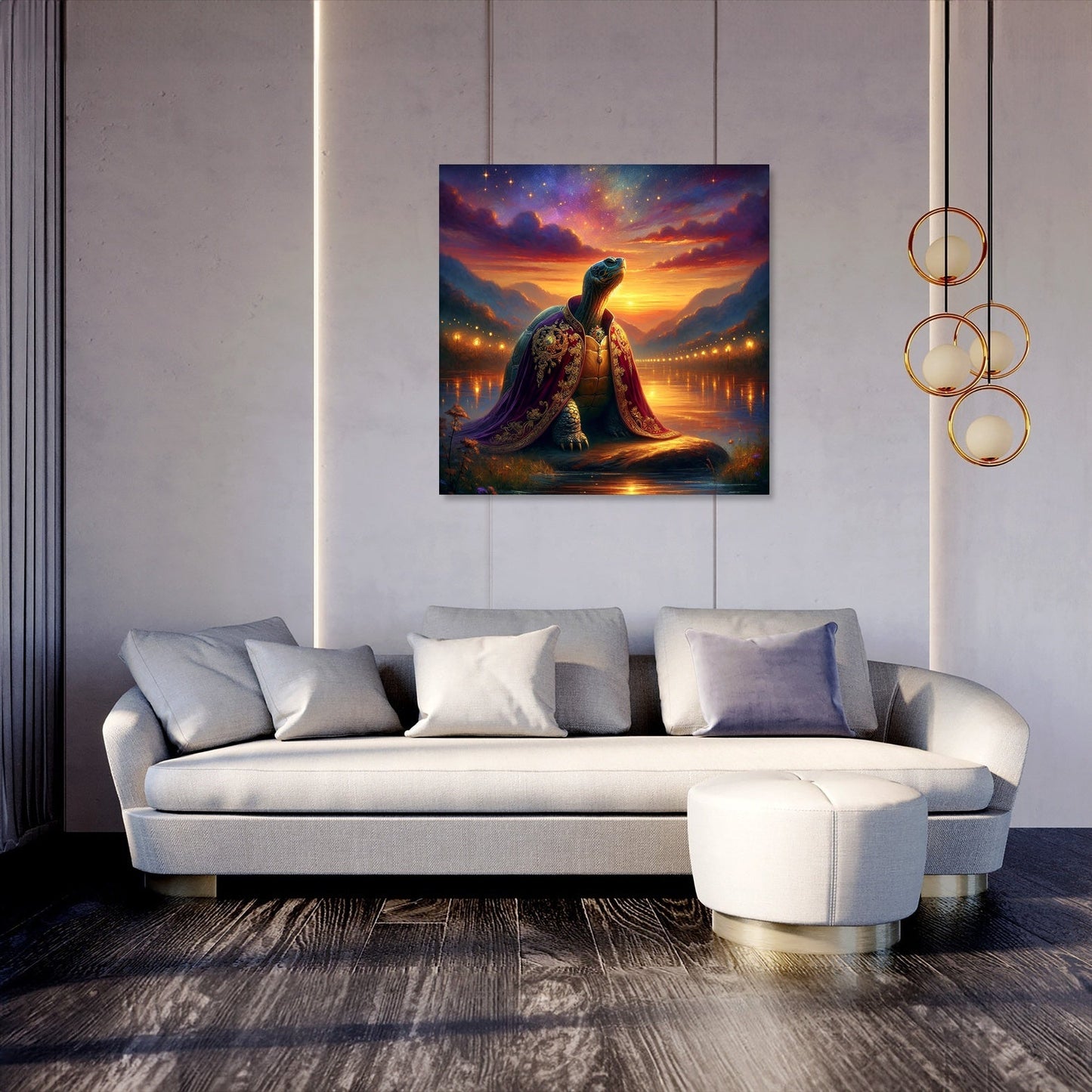 Regal Twilight Turtle Canvas