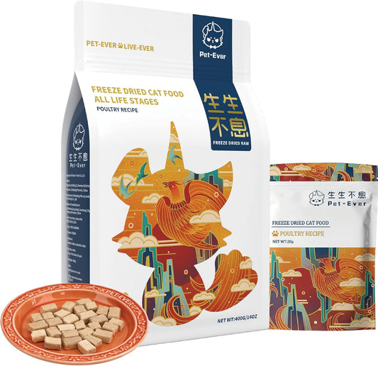 Freeze-dried Raw Cat Food All Life Stages, Poultry Recipe  (400g)