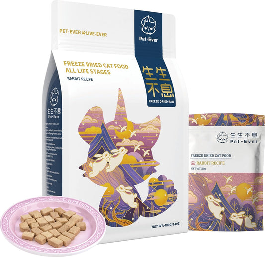Freeze-dried Raw Cat Food All Life Stages, Rabbit Recipe  (400g)