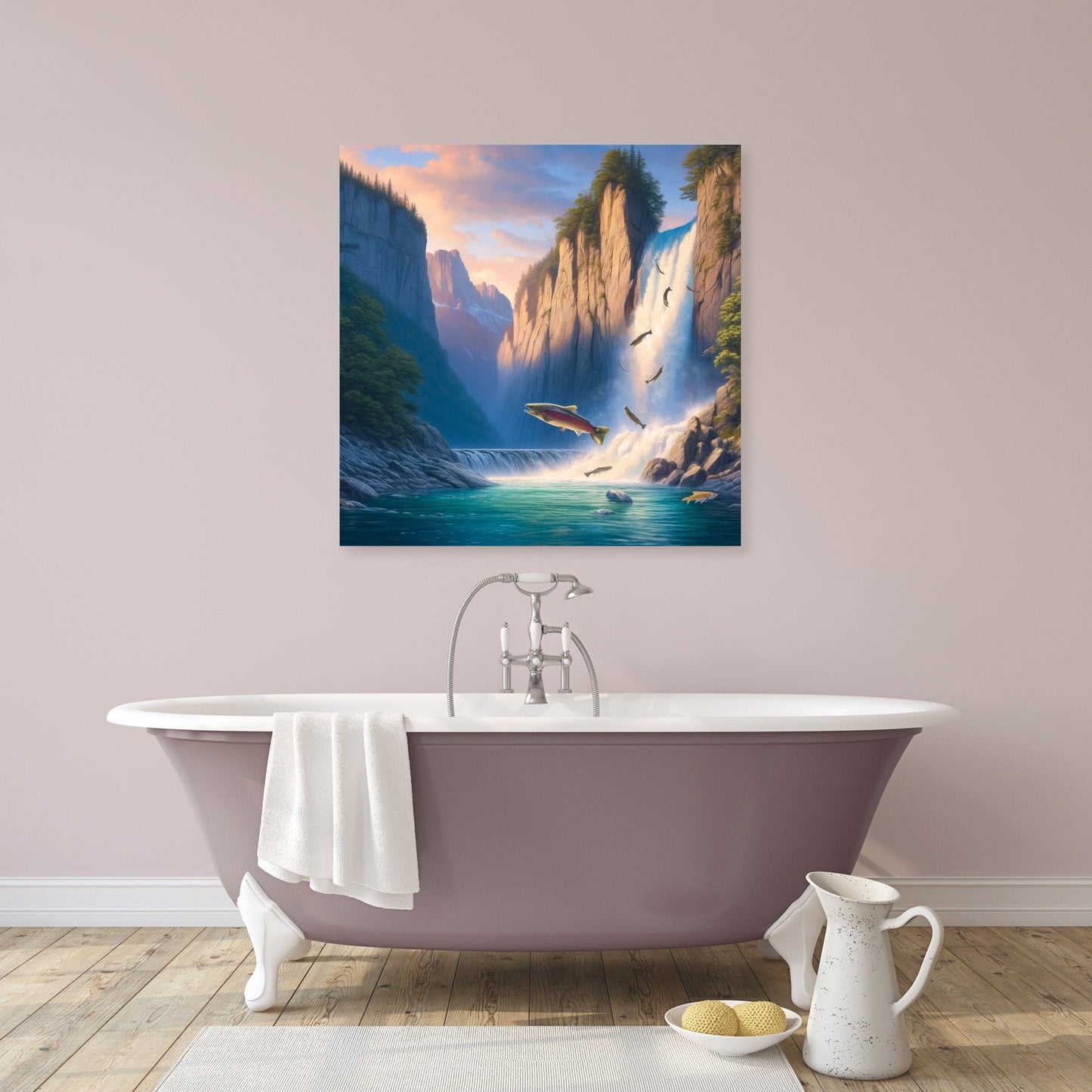 Salmon Leap Canvas