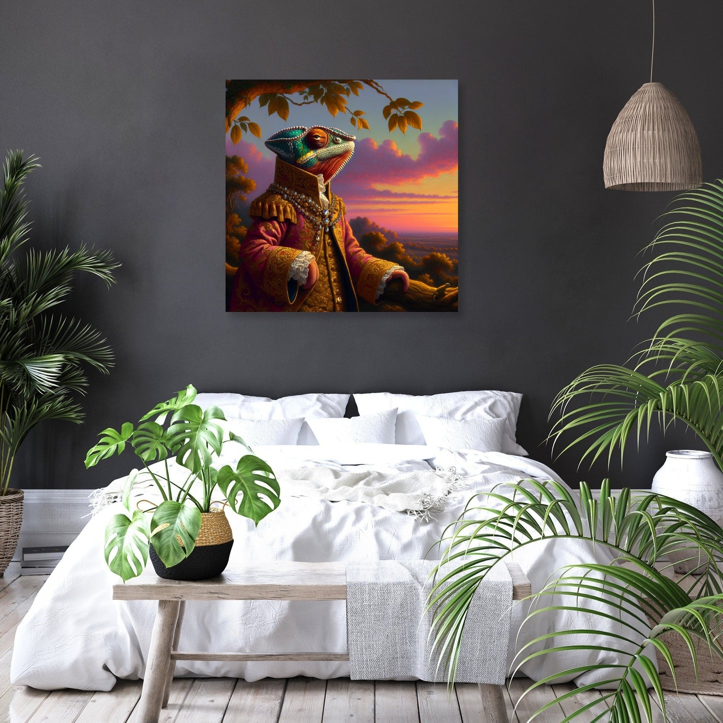 Regal Chameleon Dusk Canvas